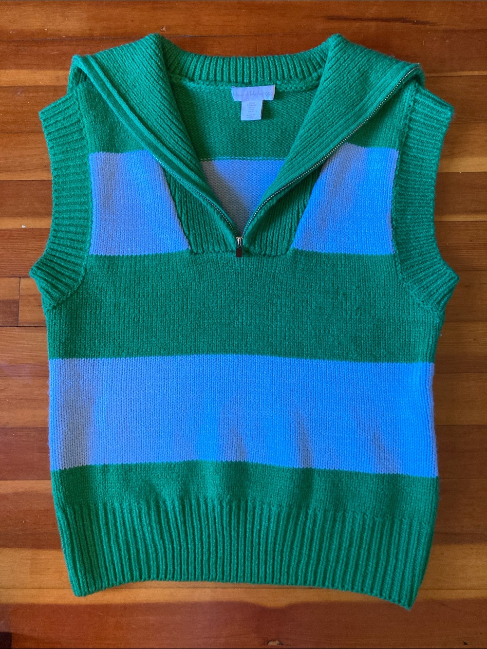 House of Harlow Y2K Striped Knit Sleeveless Sweater